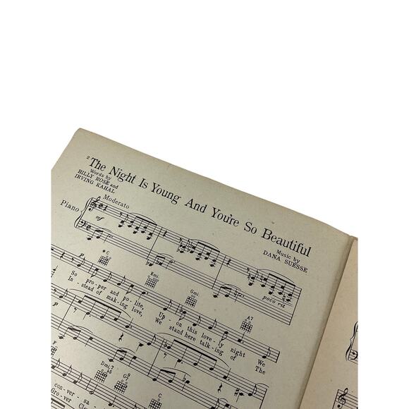 The Night Is Young An Youre So Beautiful Sheet Music 1936 Rose Kahal Suesse - Picture 3 of 5